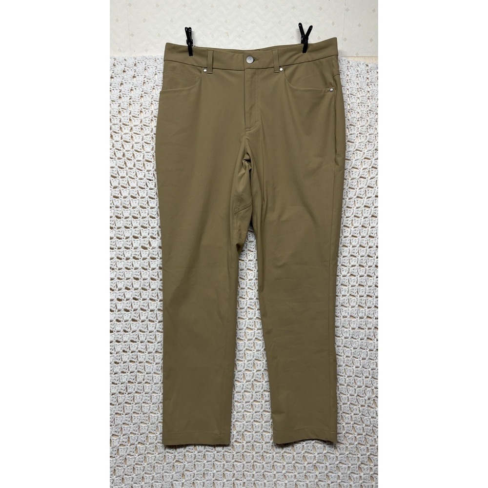 VRST Pants Mens Sz 33x29 Beige Brown  4-Way Stretch 5-Pocket Slim Fit Stretch